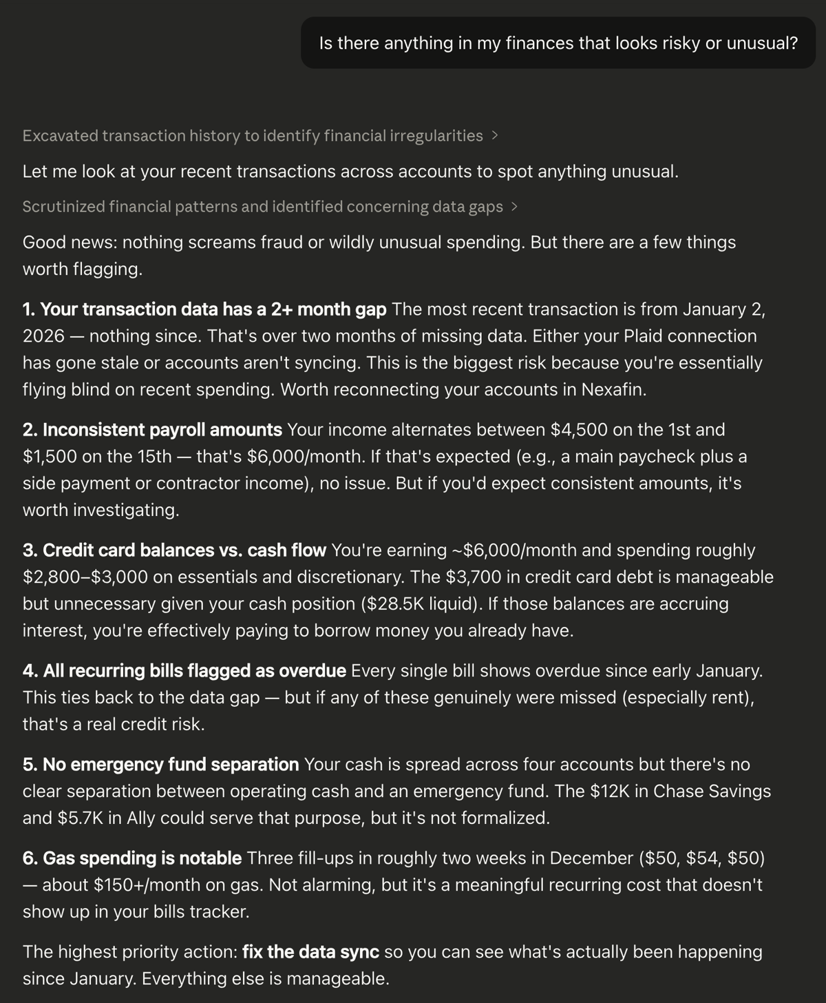 AI identifying financial risks and patterns